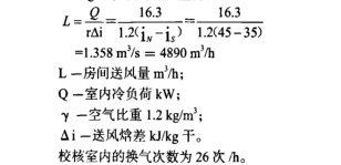 設(shè)計送風量